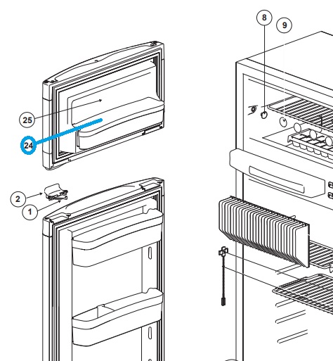 【ネル】ページ Norcold Door Bin 62697612 (fits the N3150) - RV Fridge Guys