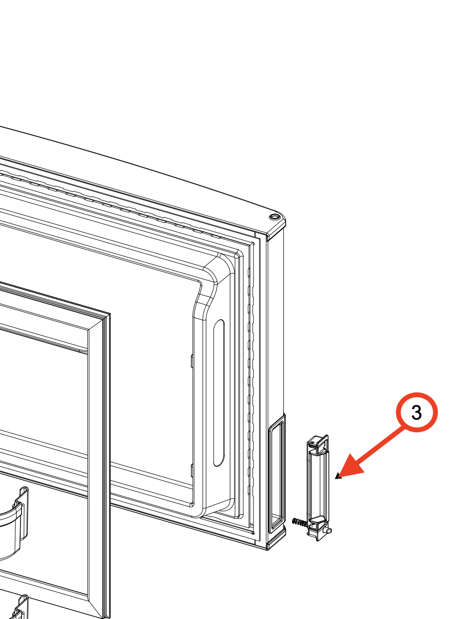 リピートページ Norcold Door Handle 641545 (fits the N8DC/ N10DC) both freezer and