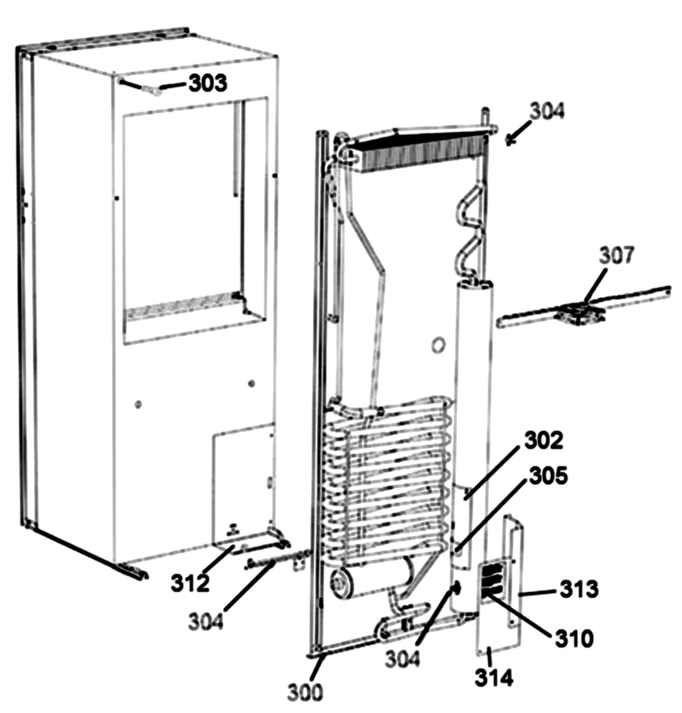 Dometic DM2672 Cooling Unit & Thermal Fuse exploded parts diagram