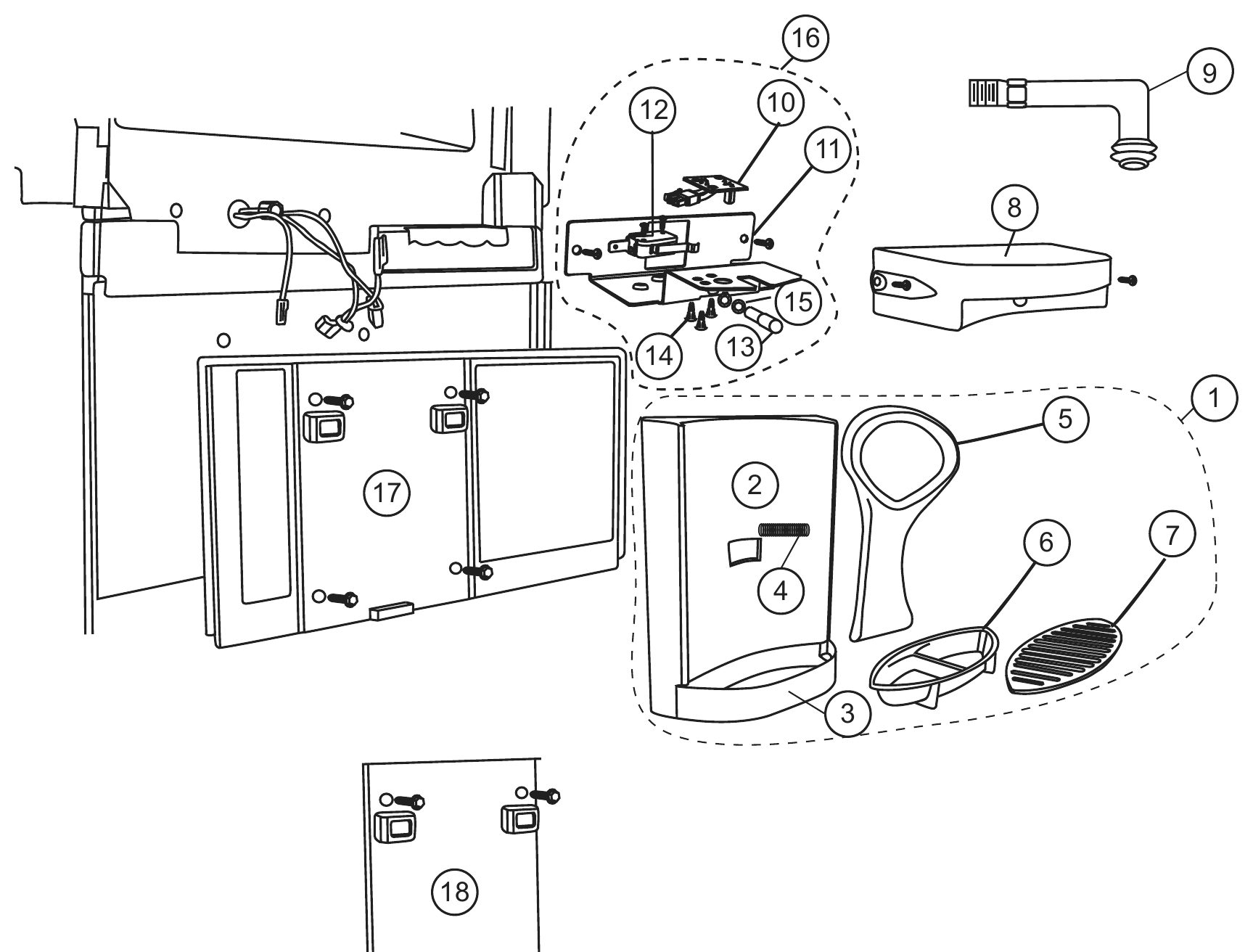 Norcold Water Dispenser exploded parts diagram