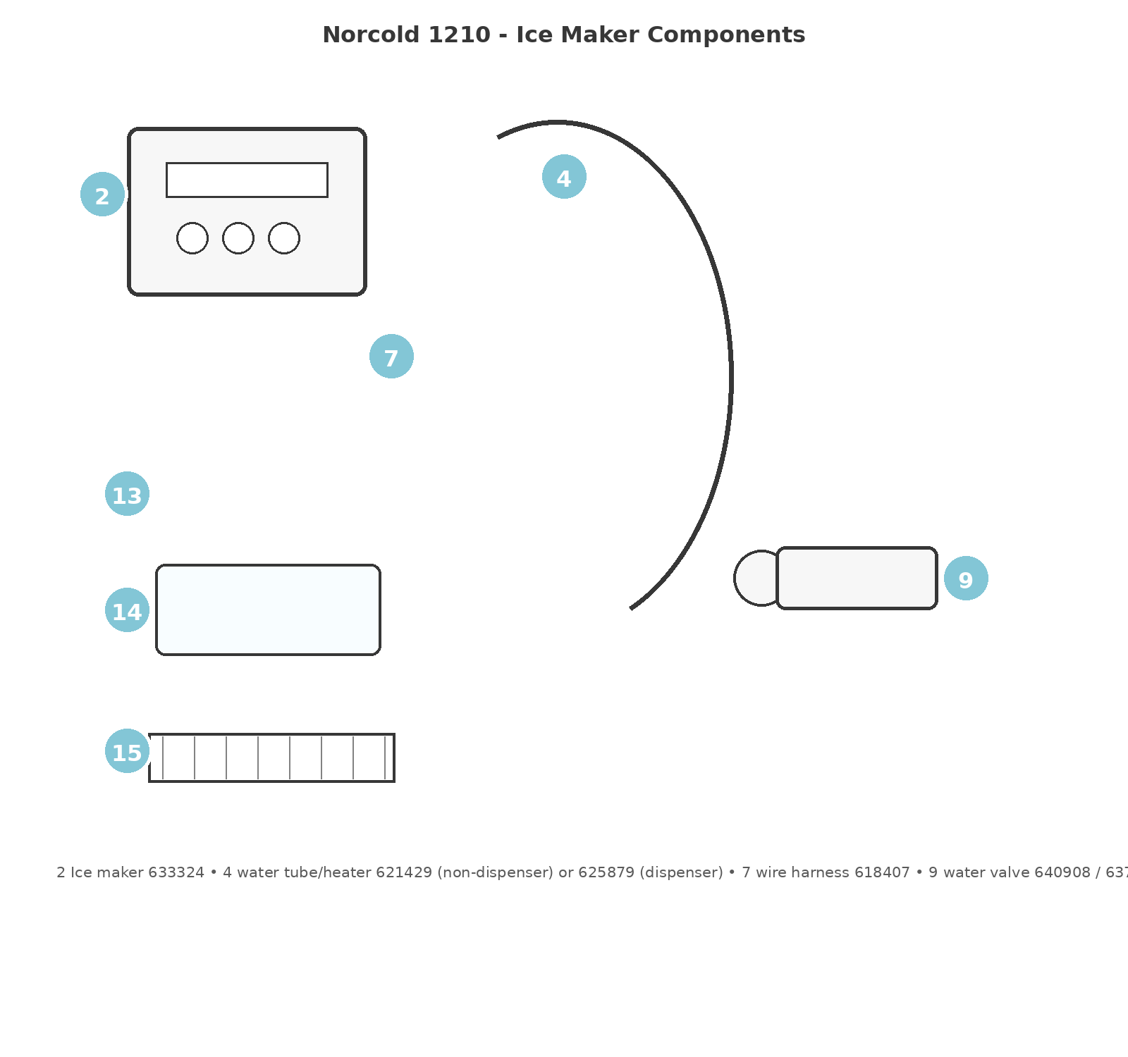 Norcold 1210 ice maker parts diagram