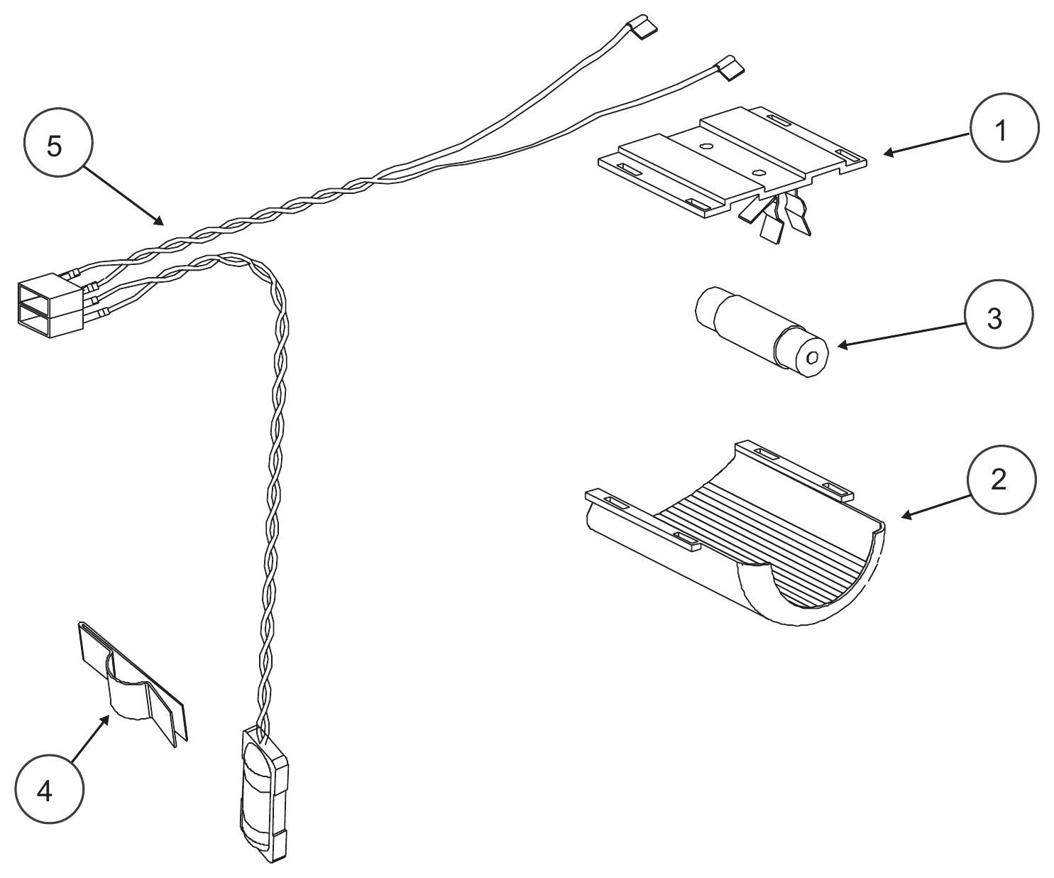 Norcold Interior Light & Thermistor exploded parts diagram