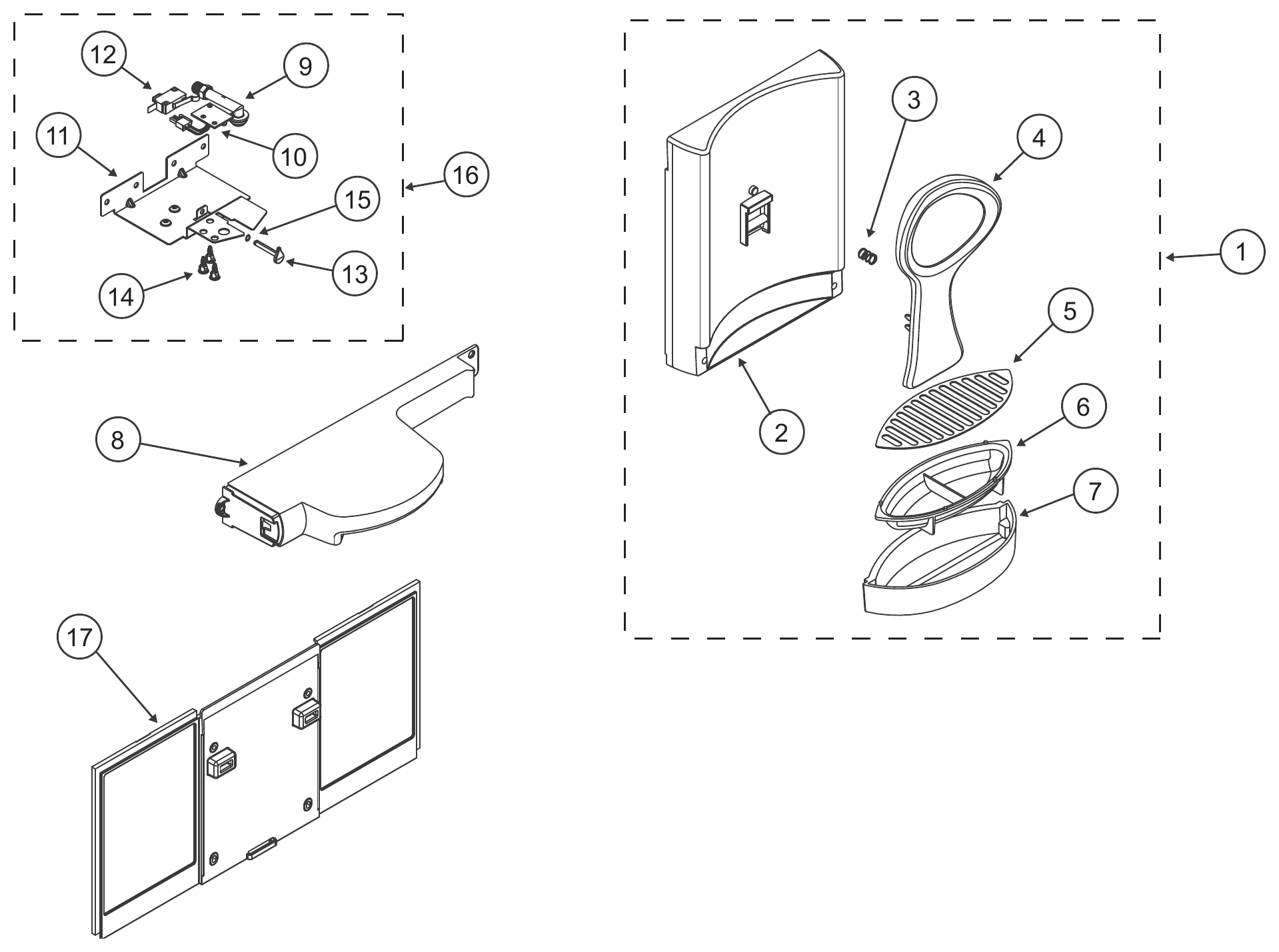 Norcold Water Dispenser exploded parts diagram