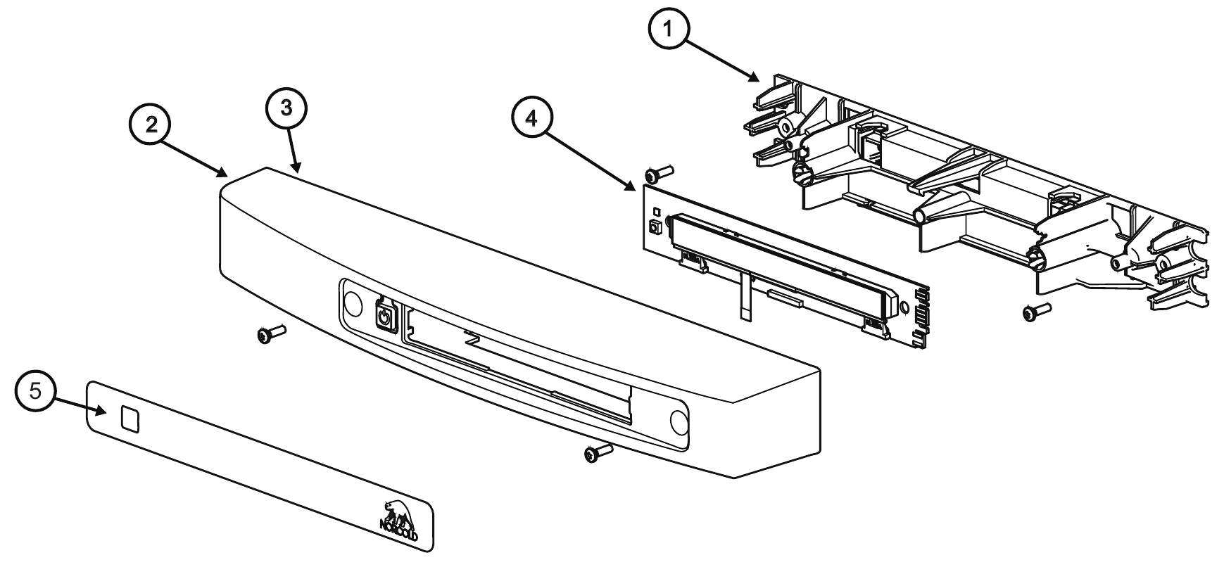 Norcold N4104 & N4150 Control Panel exploded parts diagram