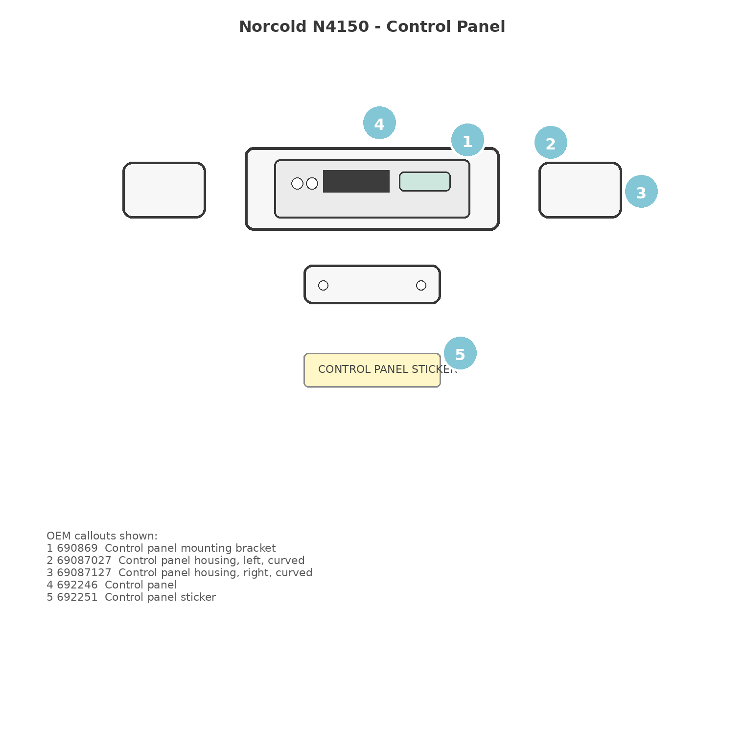 Norcold N4150 control panel parts diagram