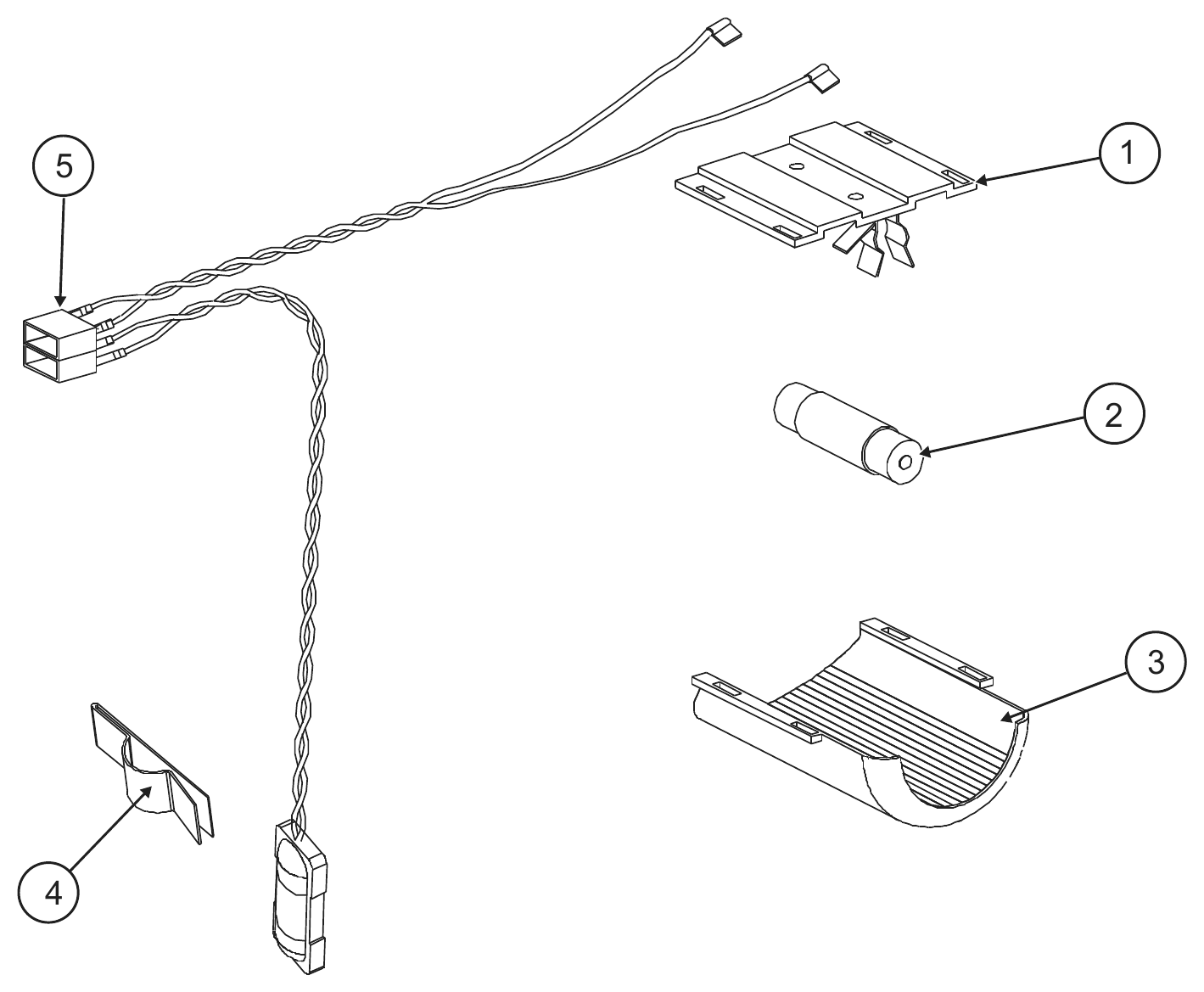 Norcold Interior Light & Thermistor exploded parts diagram