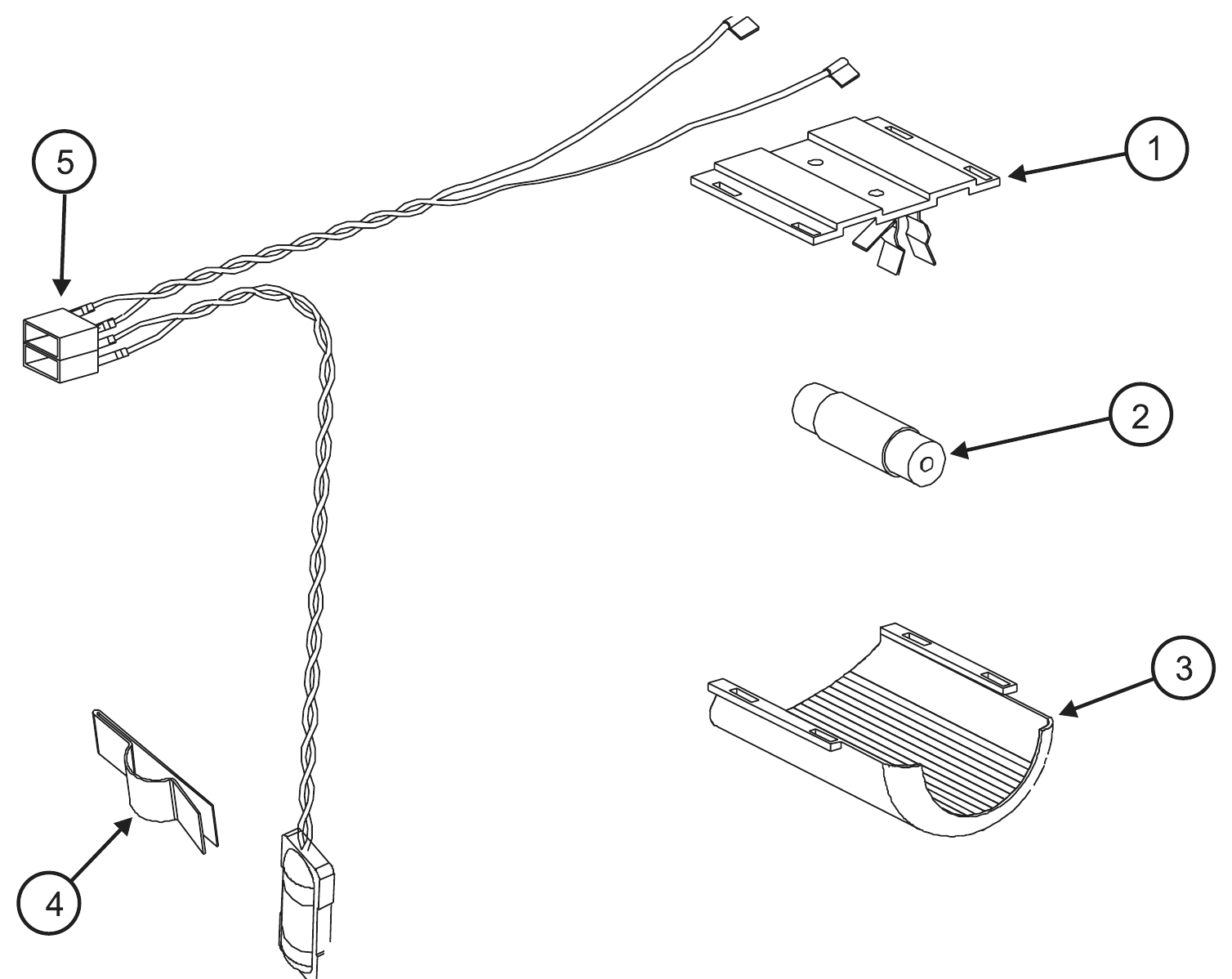 Norcold Interior Light & Thermistor exploded parts diagram