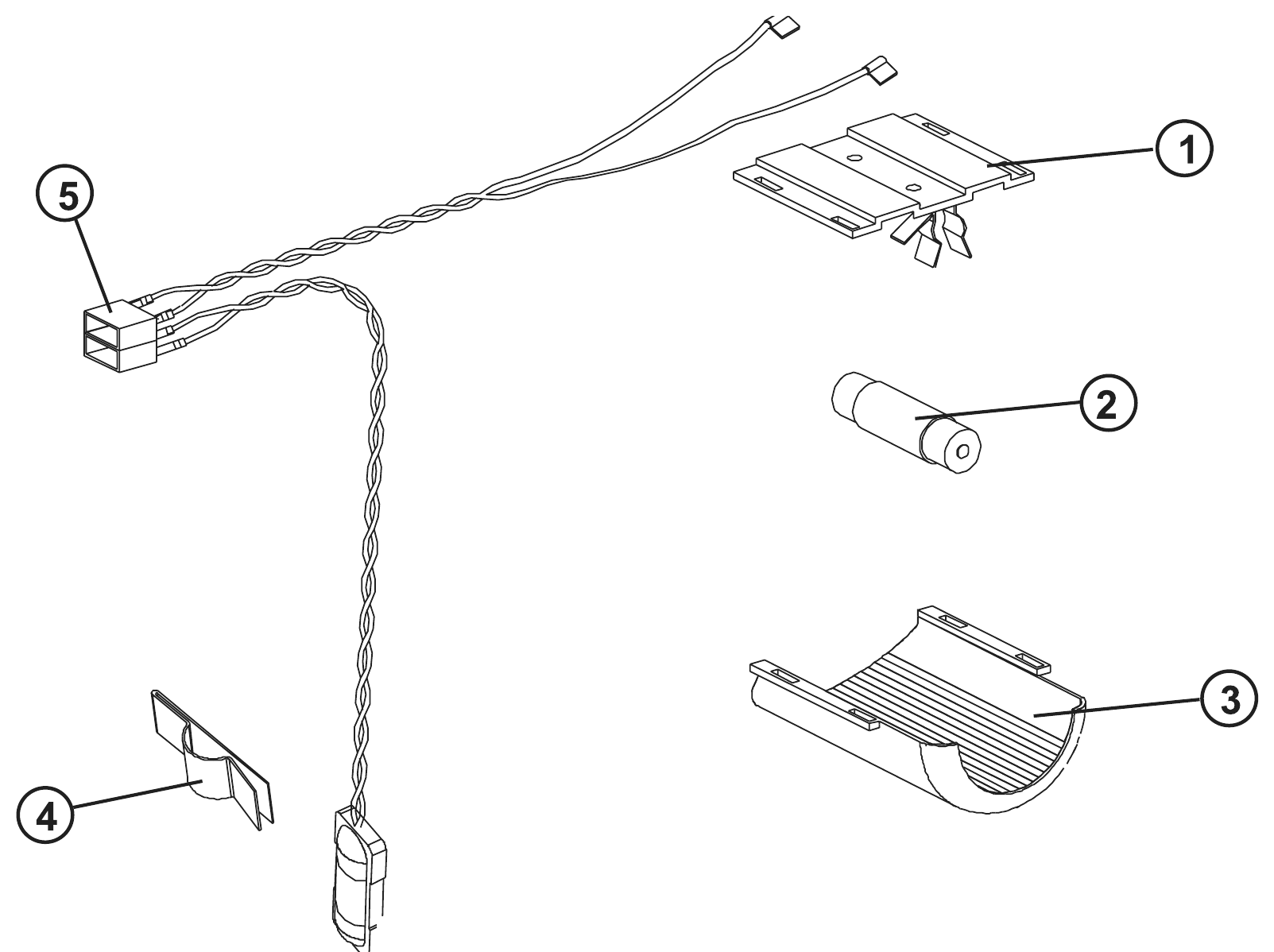Norcold Interior Light & Thermistor exploded parts diagram